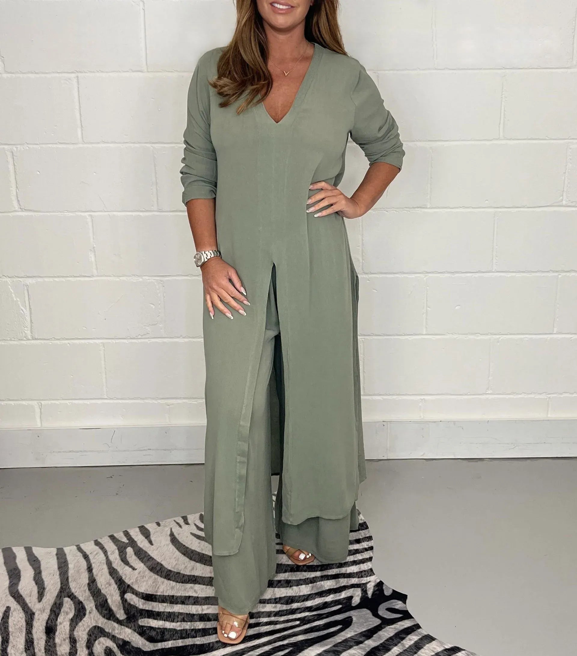 OLIVIA | Luftiges Sommer-Set mit weiter Hose und Bluse