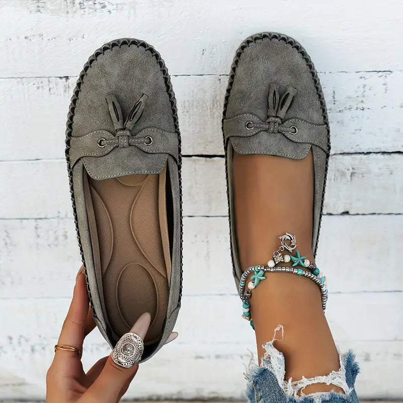 Ulyssa - Damen Loafers mit Schleifendetail und flexibler Sohle