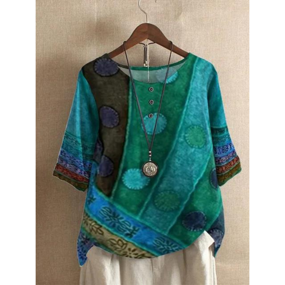 Valarie - Bohemian Bunte Bluse