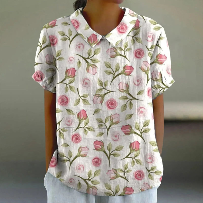 Lässige Blumenmuster Bluse