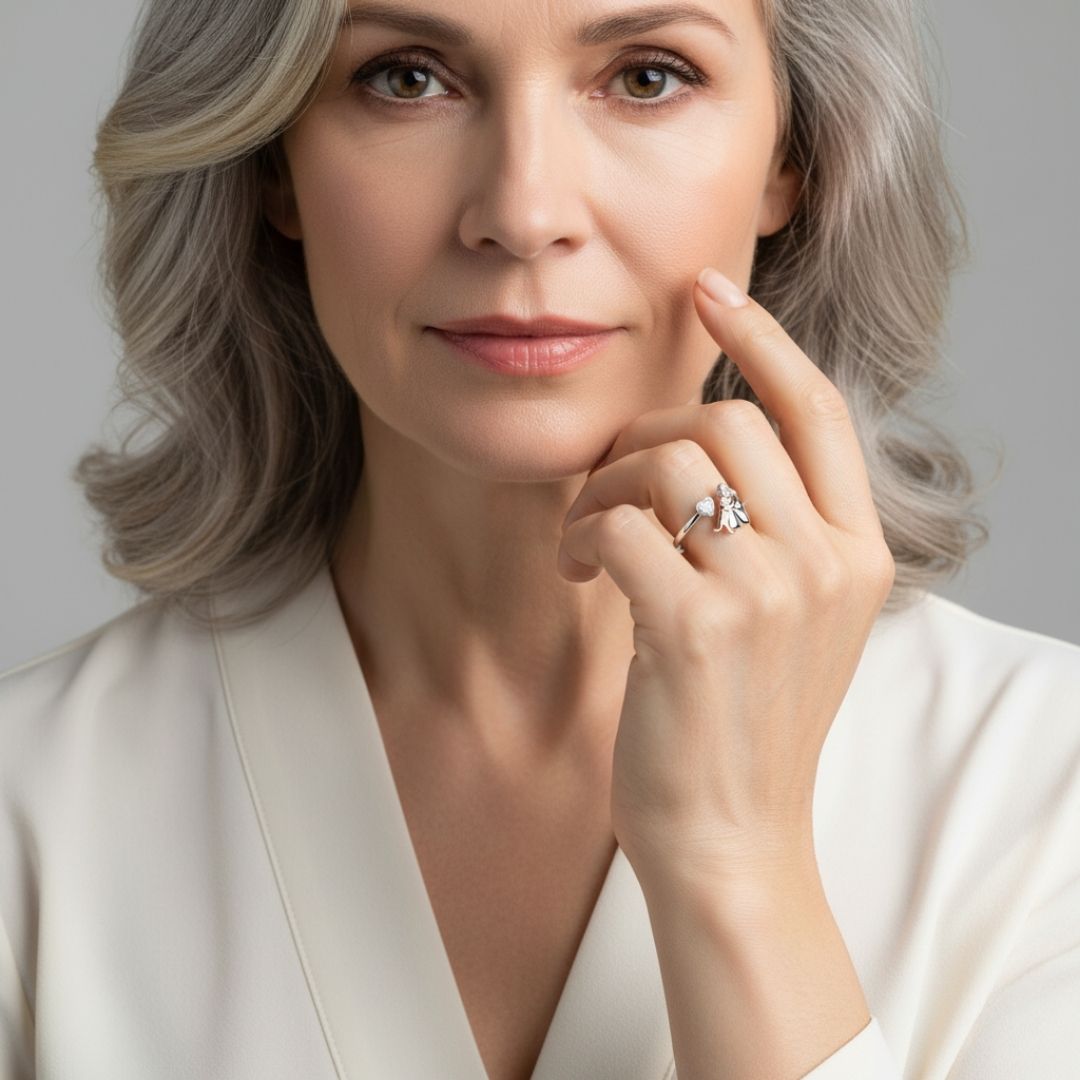 Anne™ - Ring mit Hundesymbol (Rosa)