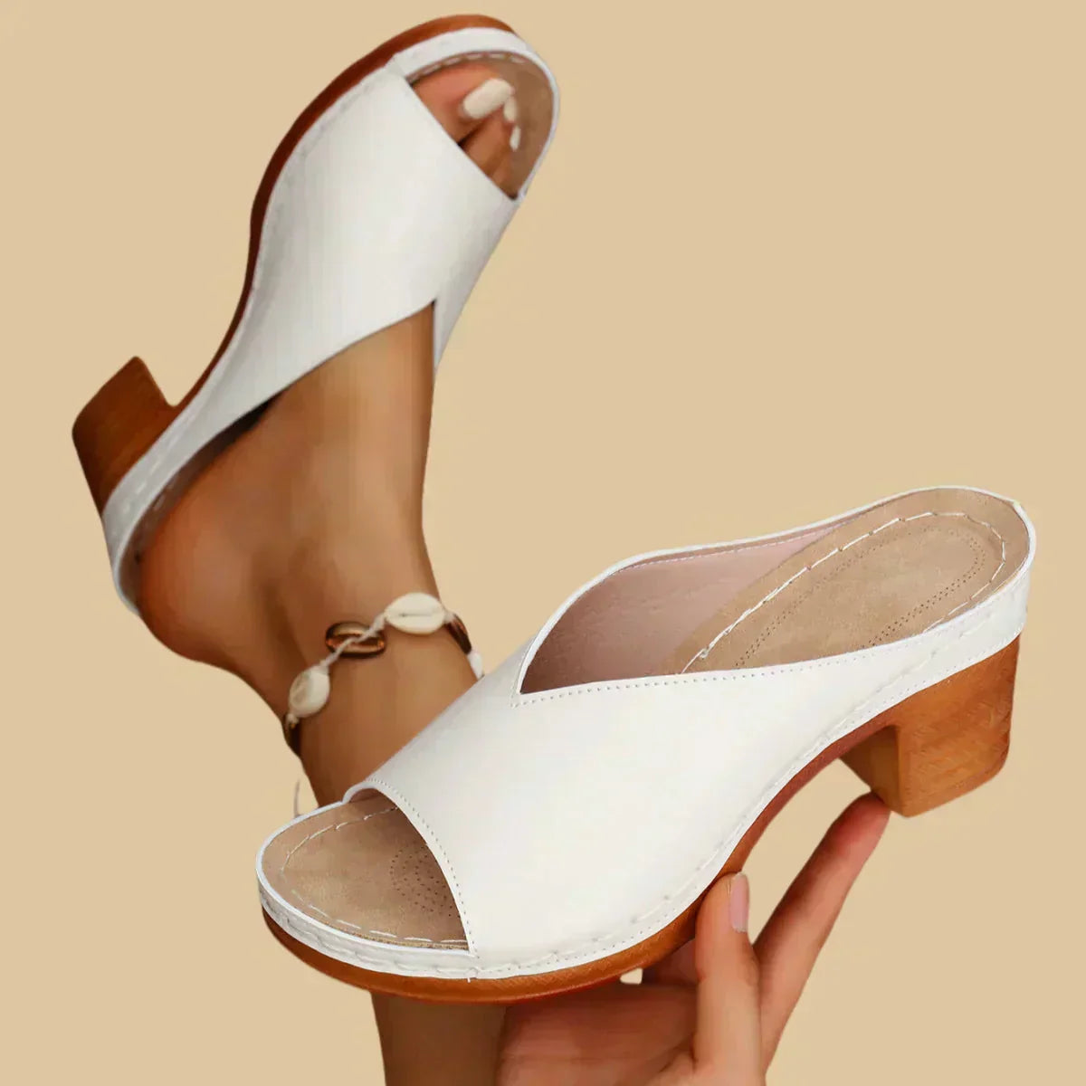GABRIELLA | Orthopädische Sandalen mit Breitem Absatz Elegant und Komfortabel für Jeden Tag