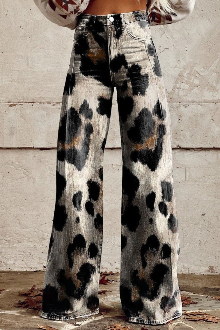 Gepard | Boho Vintage Hose mit Chic Print