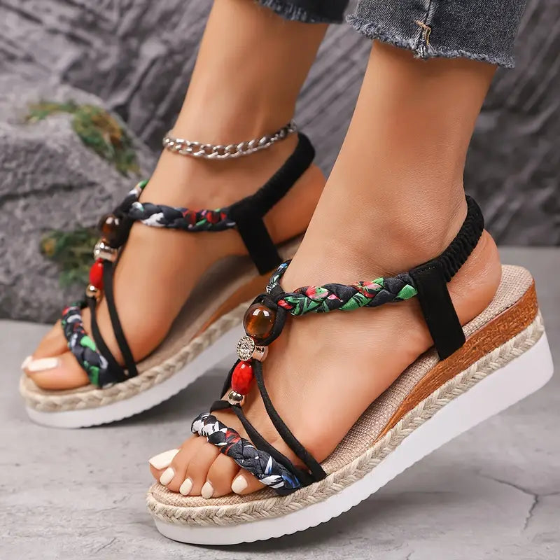 SANNE | Bequeme Sandalen mit Niedrigem Absatz für Jeden Sommeranlass