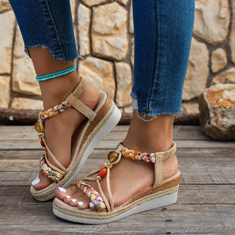 SANNE | Bequeme Sandalen mit Niedrigem Absatz für Jeden Sommeranlass
