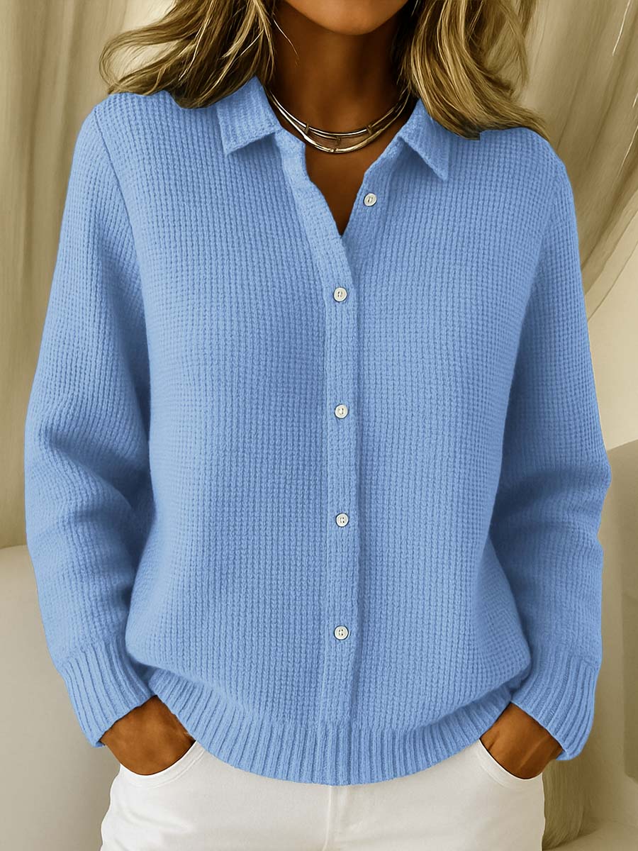 Maeve | Klassischer Strickknopf-Cardigan
