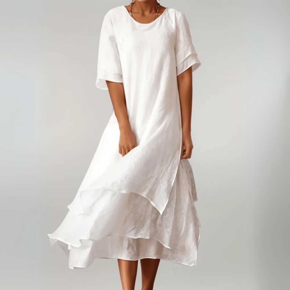 Isilde - Elegantes Baumwoll-Maxikleid