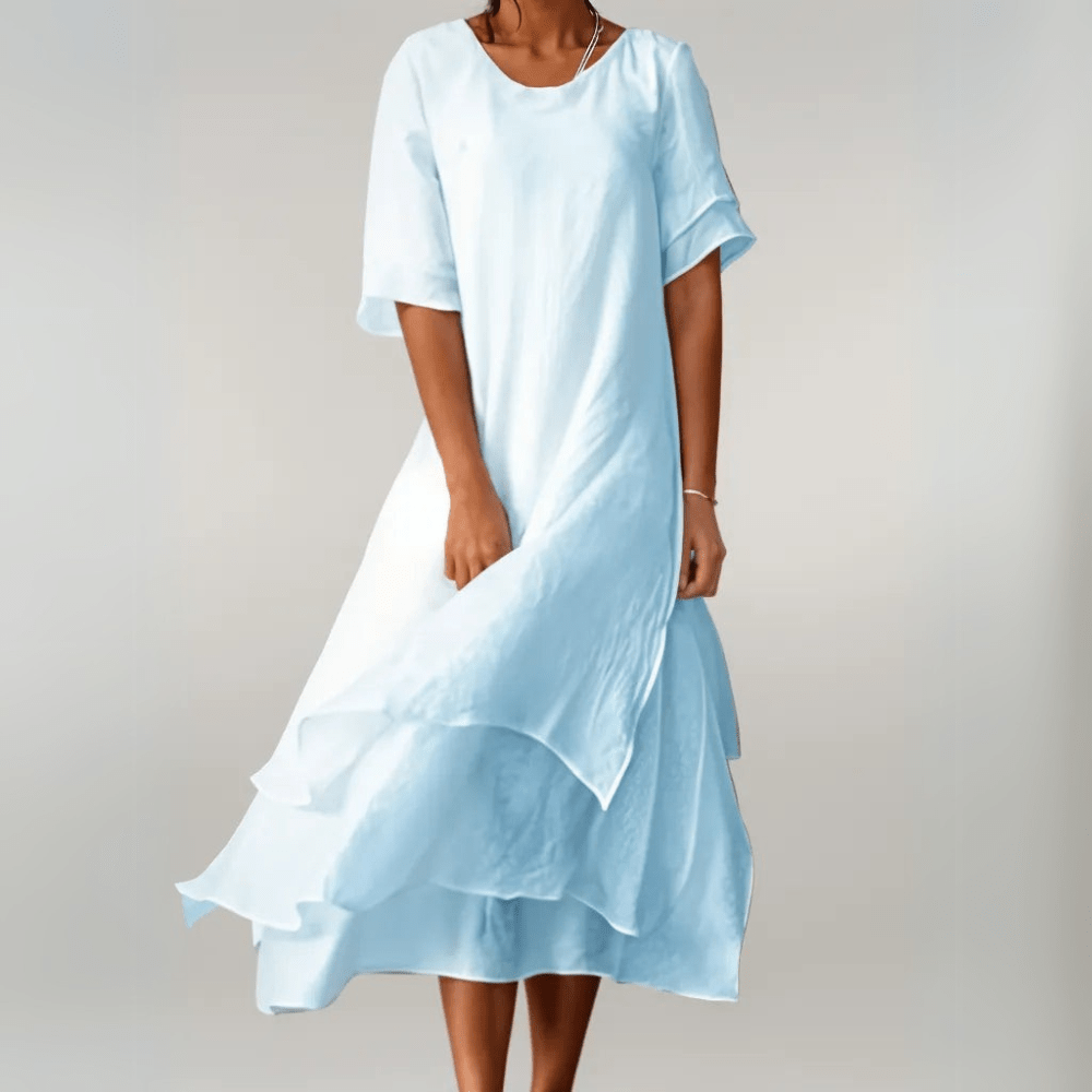 Isilde - Elegantes Baumwoll-Maxikleid