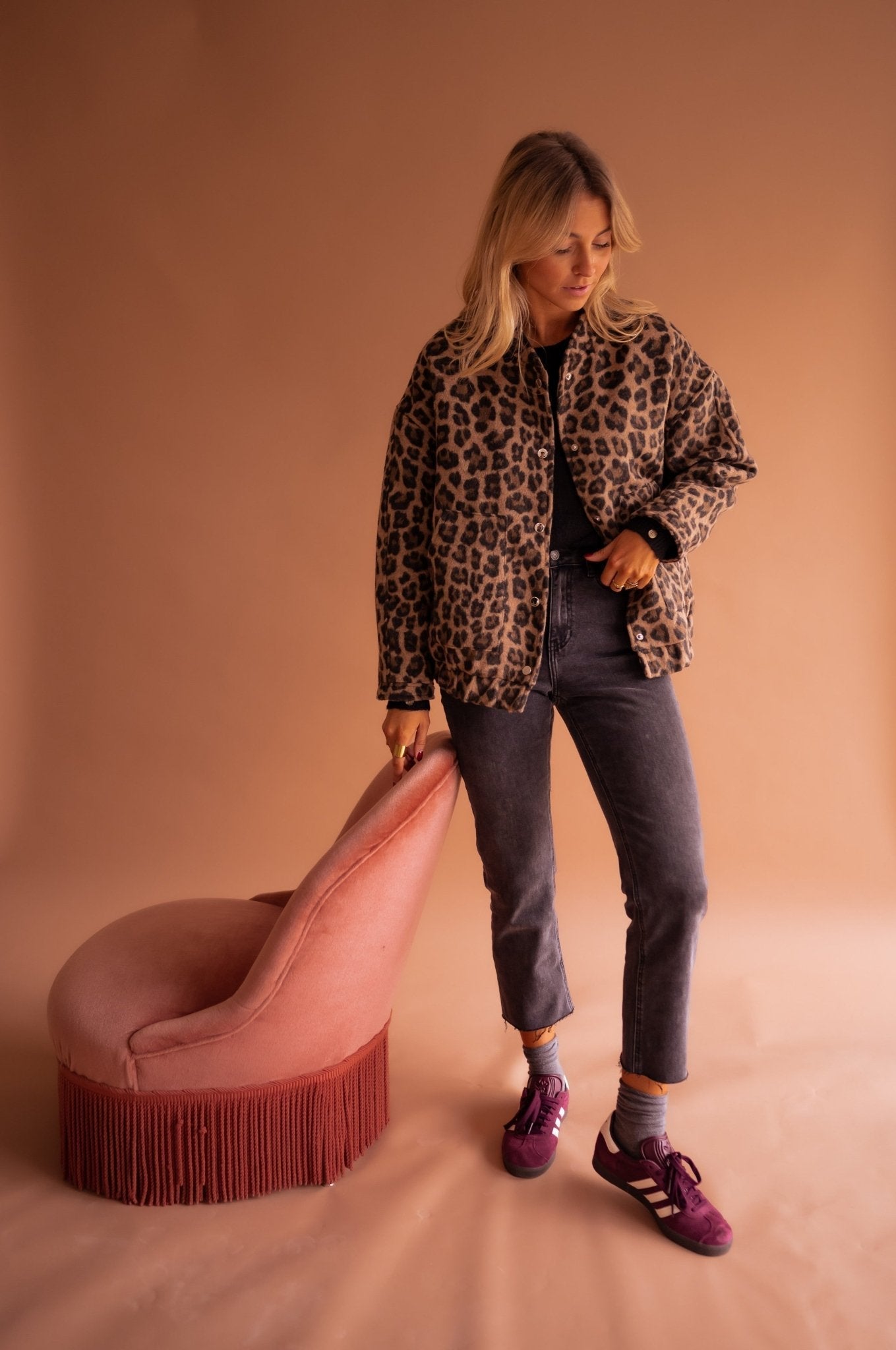 Luna | Trendy Damenjacke mit Leopardenmuster