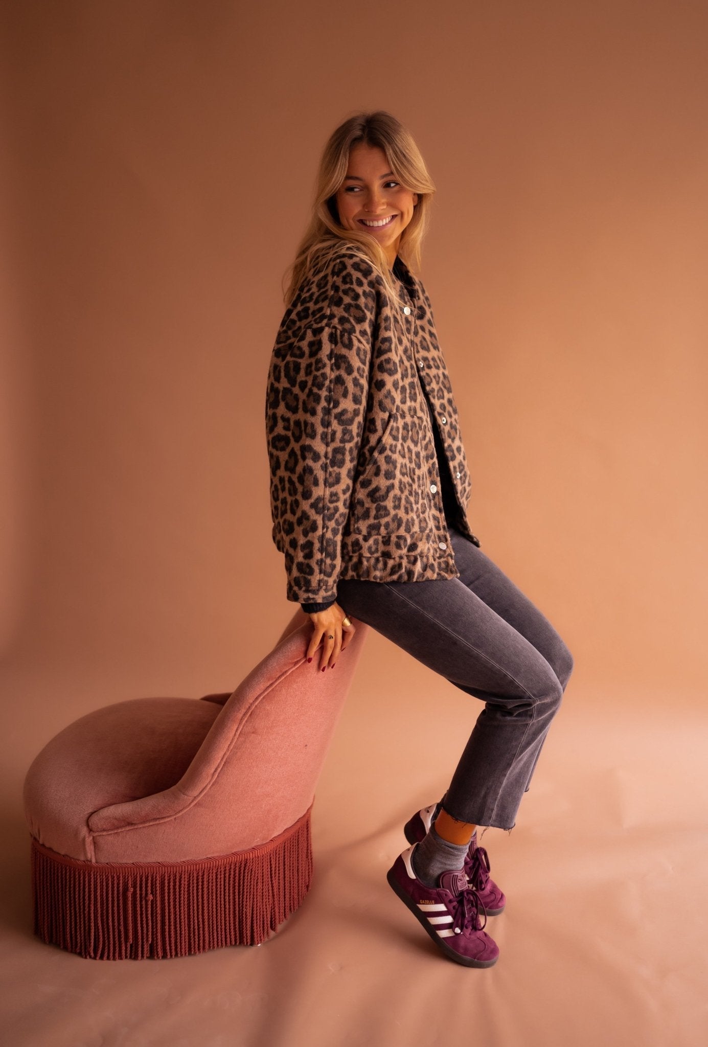 Luna | Trendy Damenjacke mit Leopardenmuster