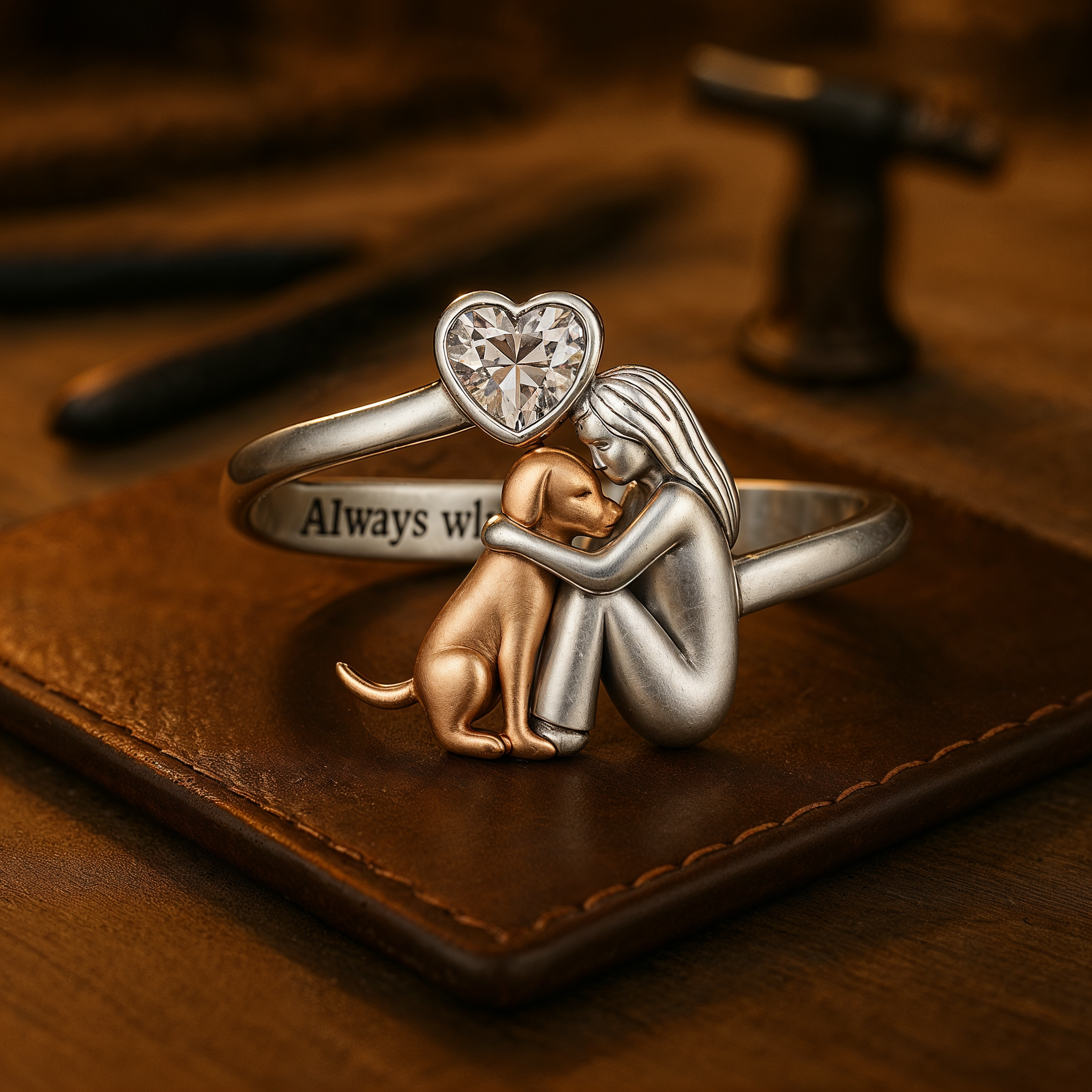 Verstellbarer Ring – “Immer in meinem Herzen”