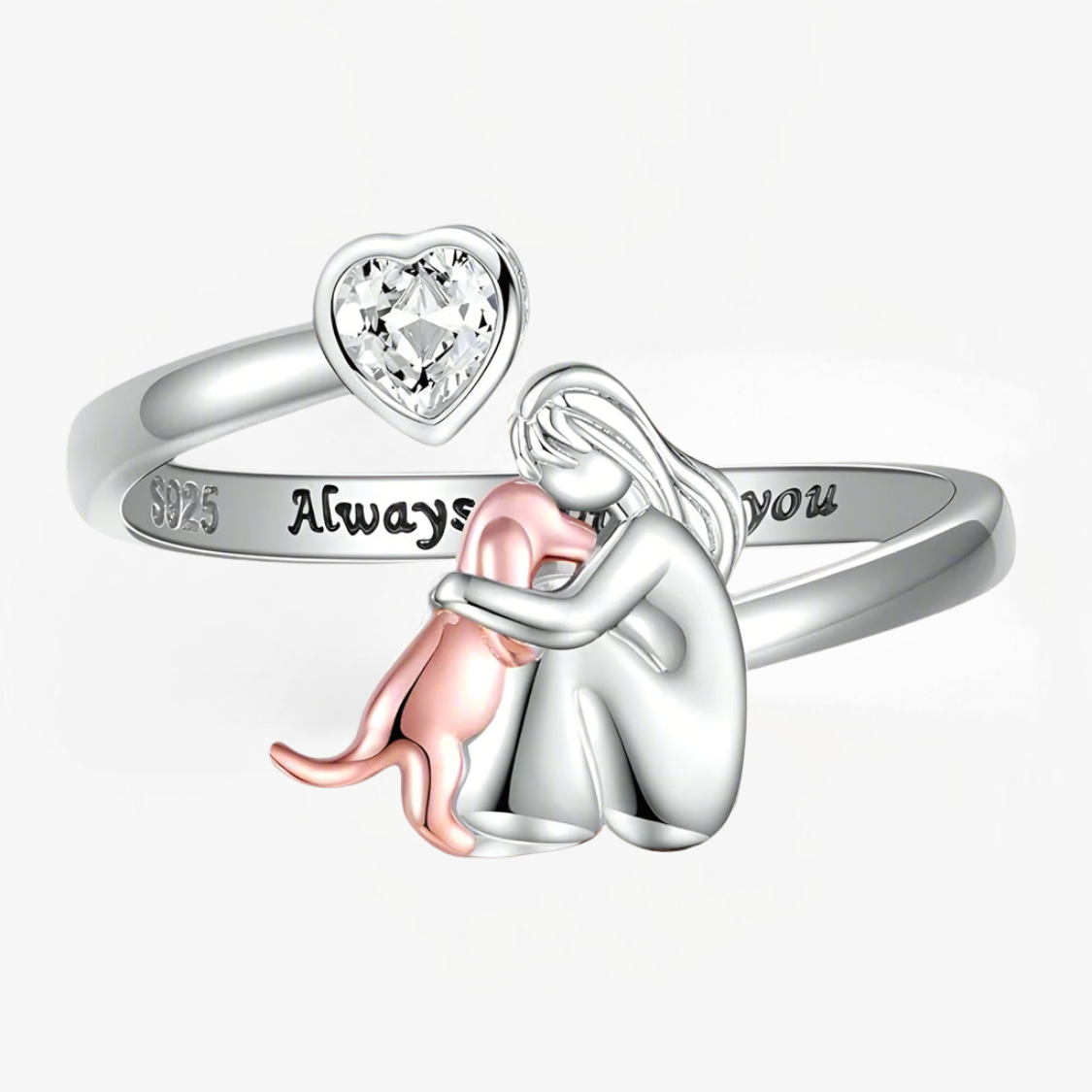 Anne™ - Ring mit Hundesymbol (Rosa)