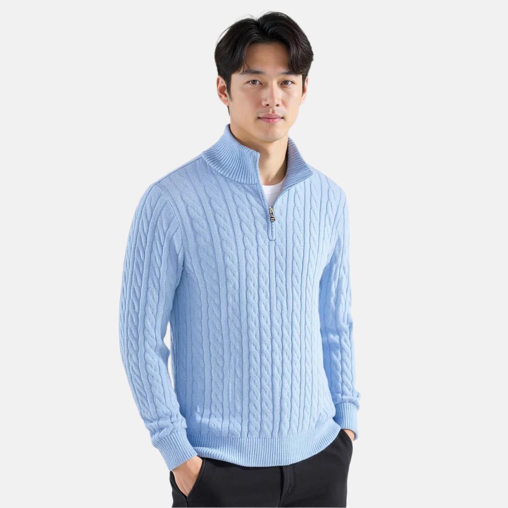 TAEBAEK | Gerippter Pullover mit Reißverschluss und einzigartigem Design