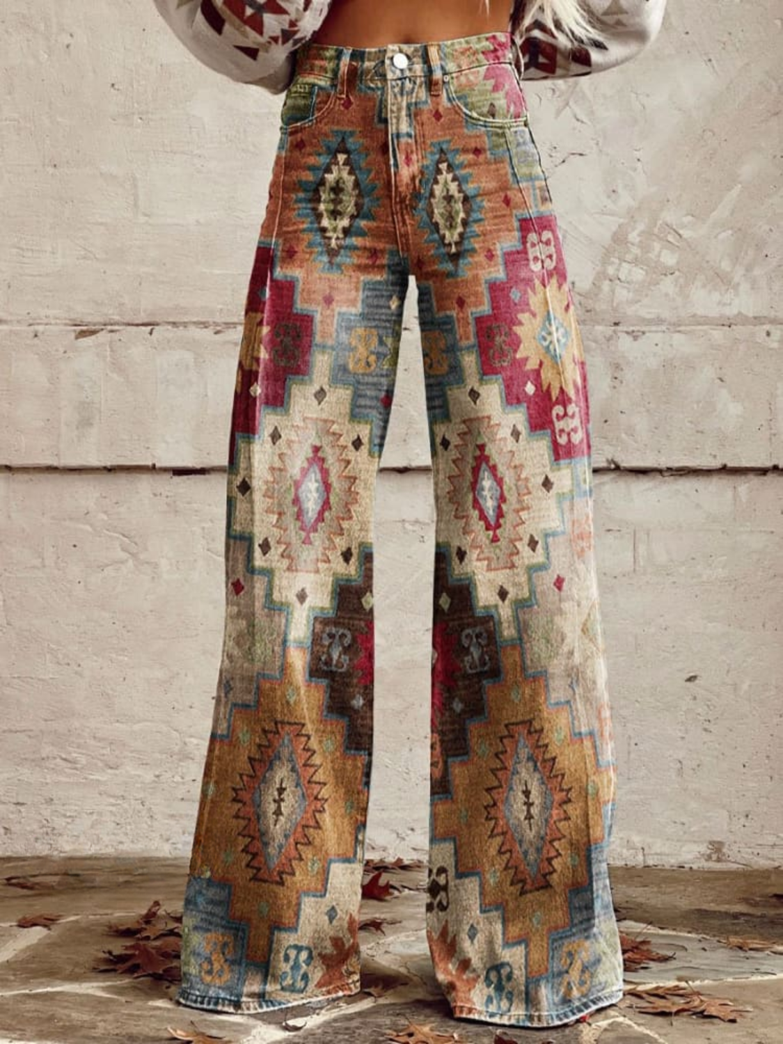 LÉA | Retro Chevron Hosen Elegant und Modern