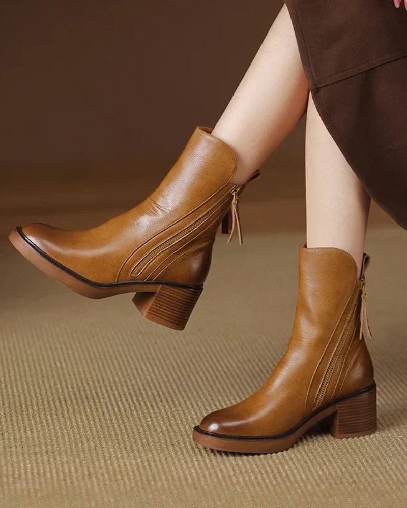VALORINE™ | Schwarze Stiefel mit Absatz für Komfort und Stil