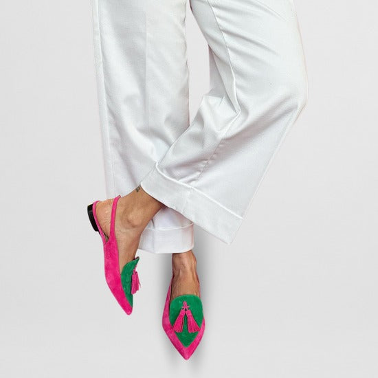 Frendessa™ | Ballerinas mit Fransen und Dekoband