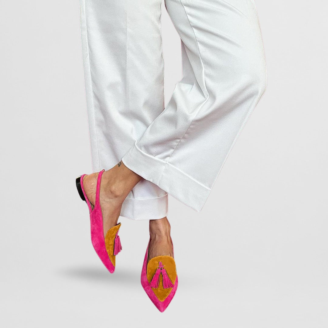 Frendessa™ | Ballerinas mit Fransen und Dekoband