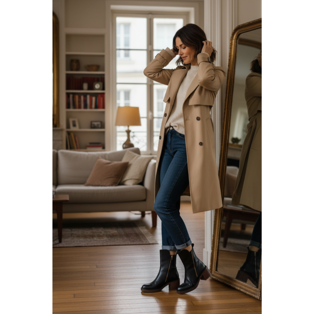 VALORINE™ | Schwarze Stiefel mit Absatz für Komfort und Stil