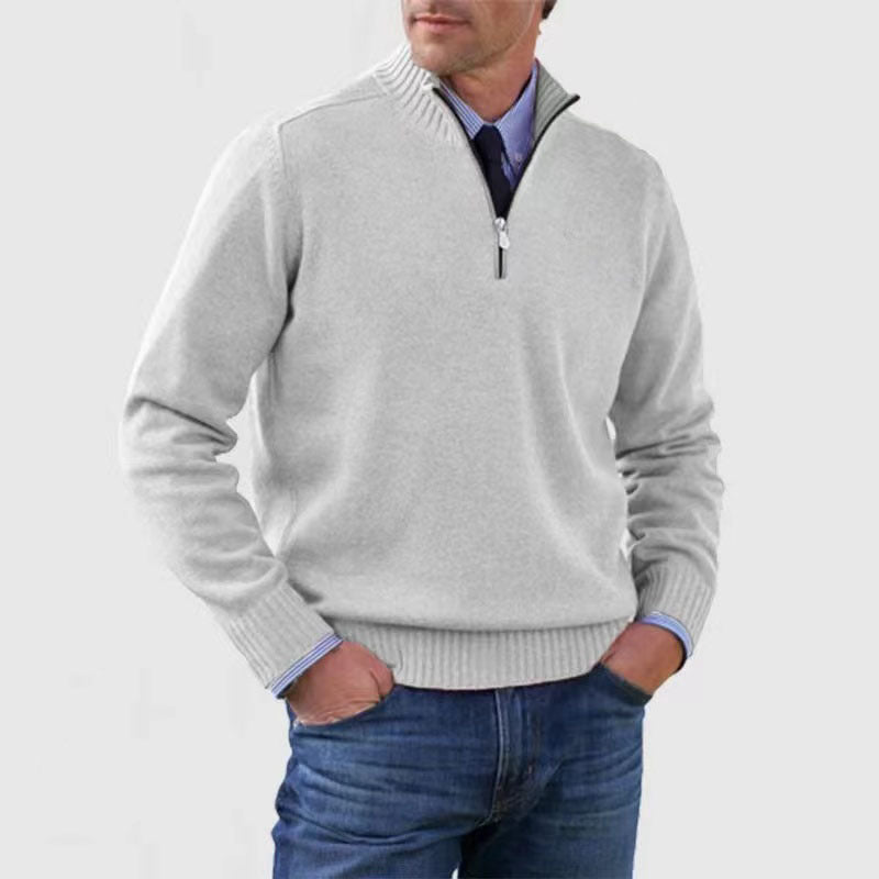 STIJN | Strickpullover für Herren mit Reißverschluss für raffinierte Wärme und zeitlose Klasse