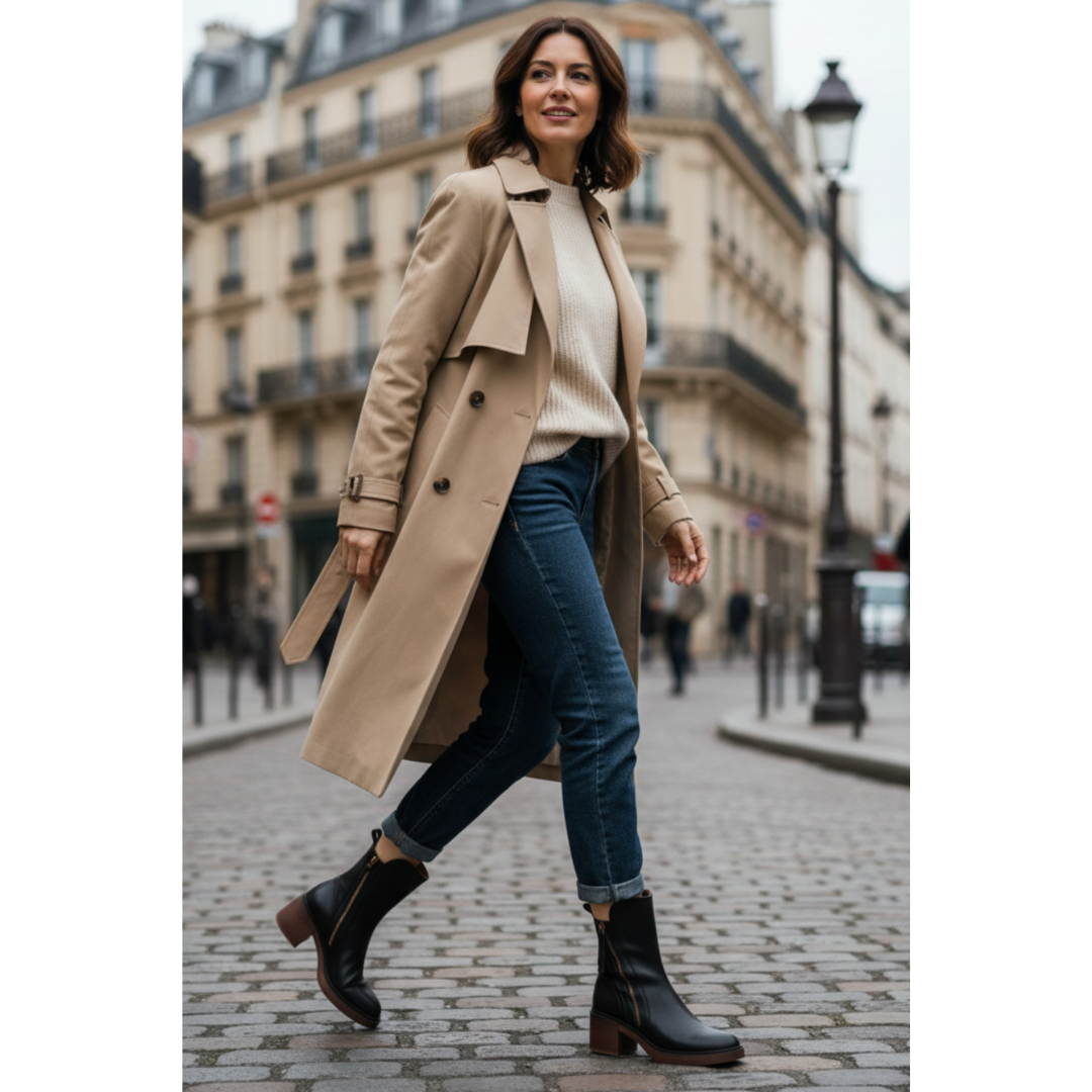 VALORINE™ | Schwarze Stiefel mit Absatz für Komfort und Stil
