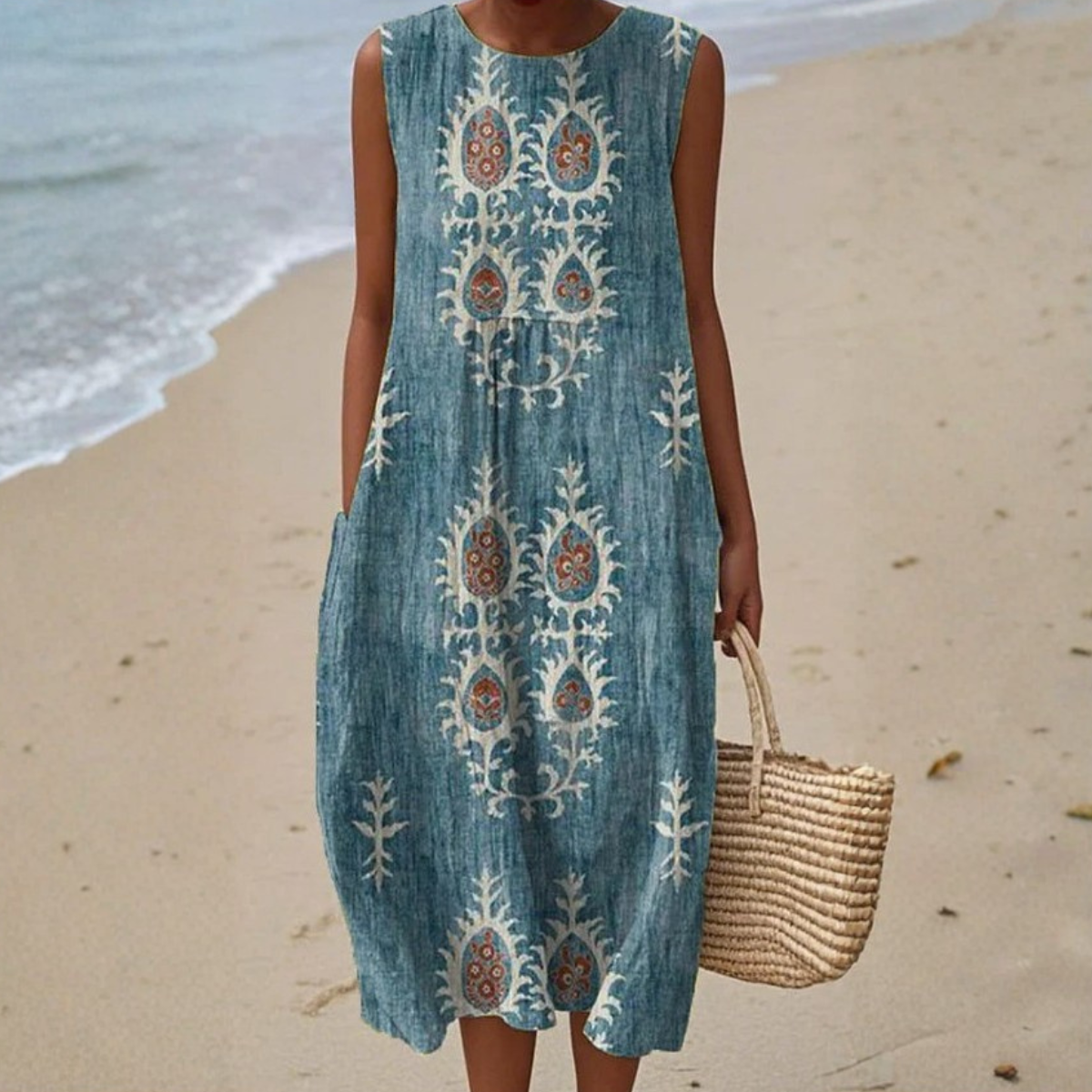 Alinta™ | Mouwloze Boho Midi Jurk