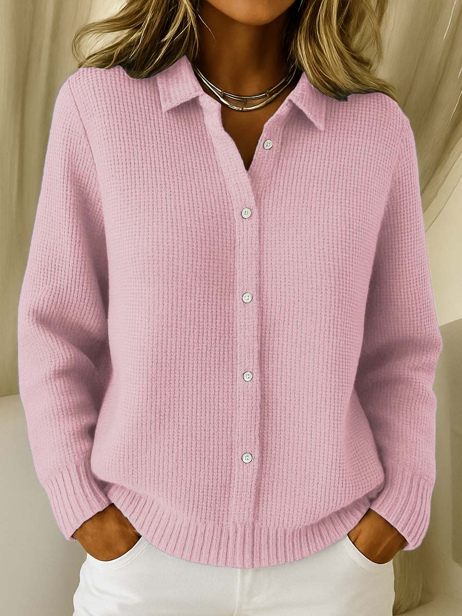 Maeve | Klassischer Strickknopf-Cardigan