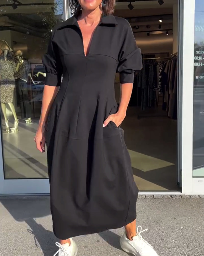 CATERINA | Midi-Kleid mit Eleganter Linie und Maximalem Komfort von Morgen bis Abend