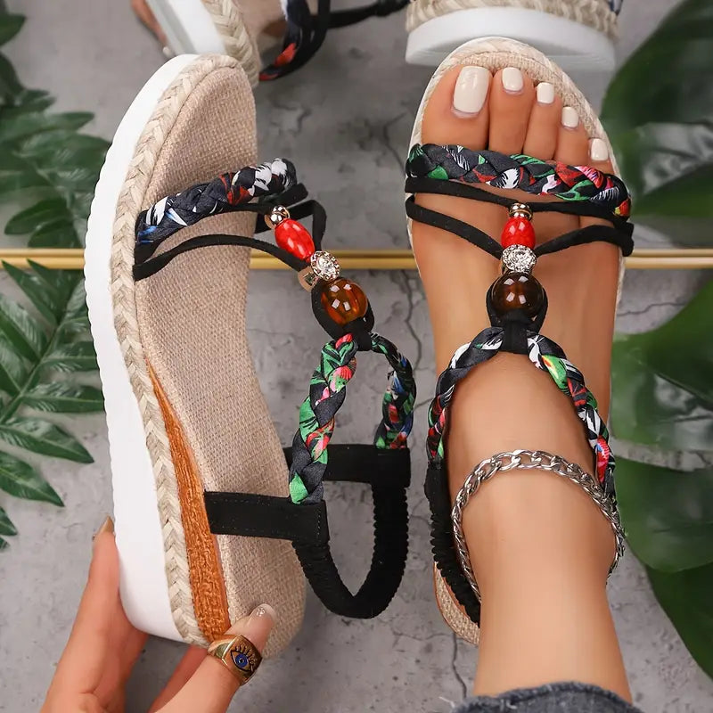 SANNE | Bequeme Sandalen mit Niedrigem Absatz für Jeden Sommeranlass