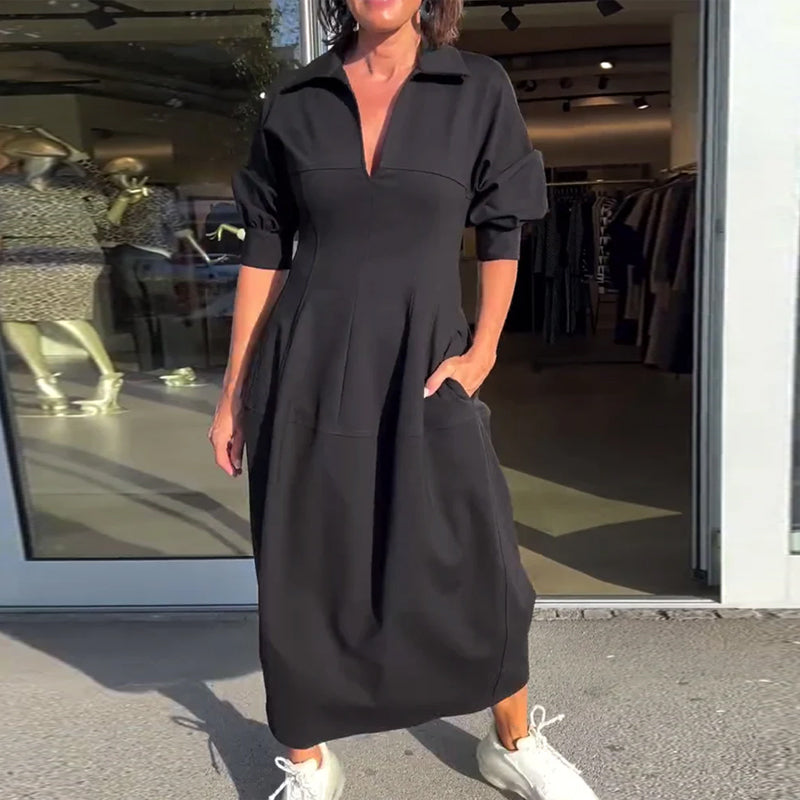 CATERINA | Midi-Kleid mit Eleganter Linie und Maximalem Komfort von Morgen bis Abend