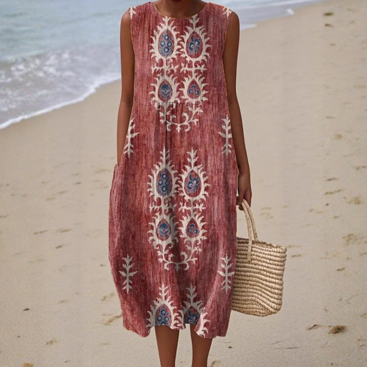 Alinta™ | Mouwloze Boho Midi Jurk