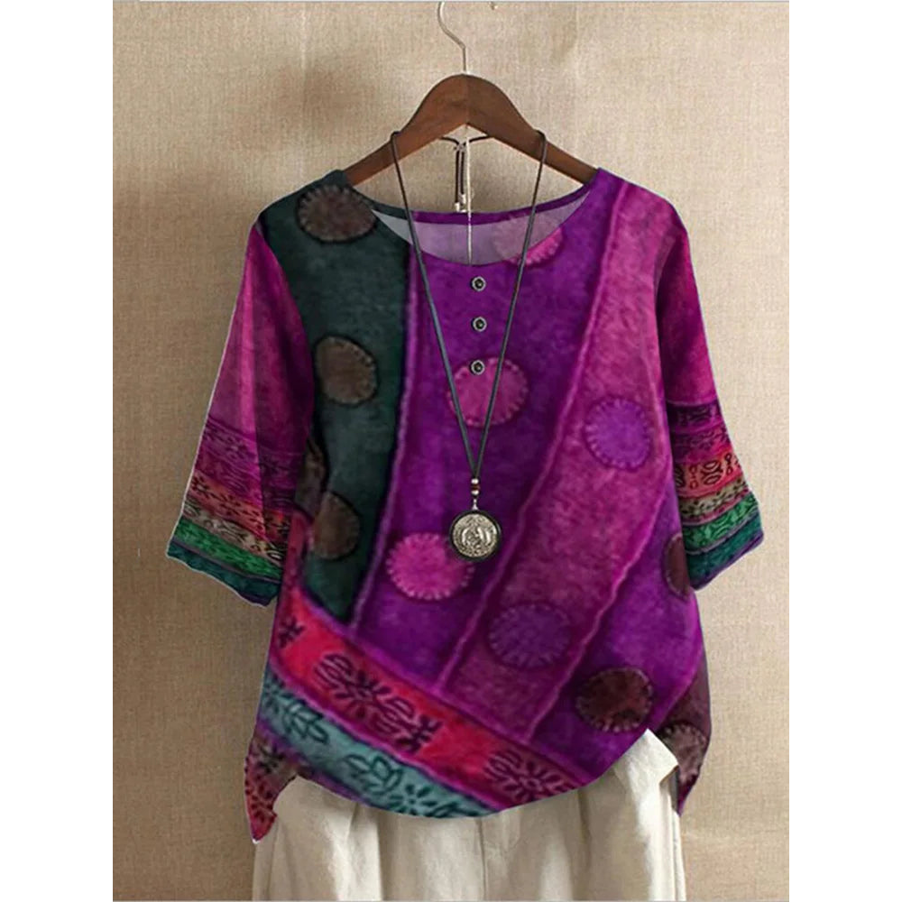 Valarie - Bohemian Bunte Bluse