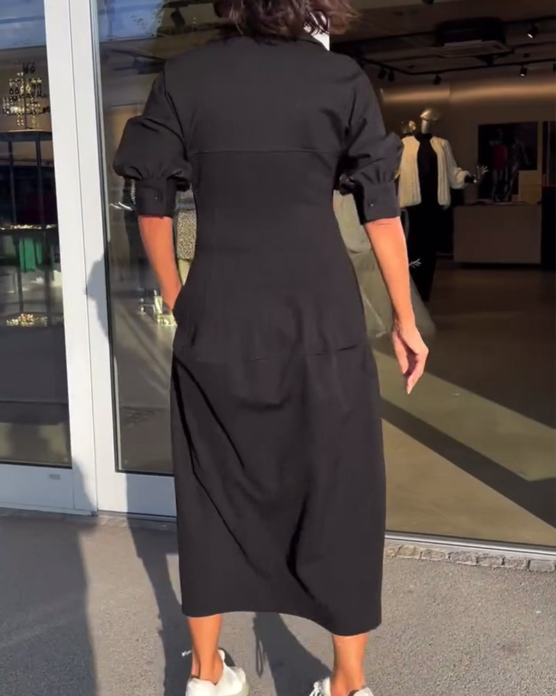 CATERINA | Midi-Kleid mit Eleganter Linie und Maximalem Komfort von Morgen bis Abend