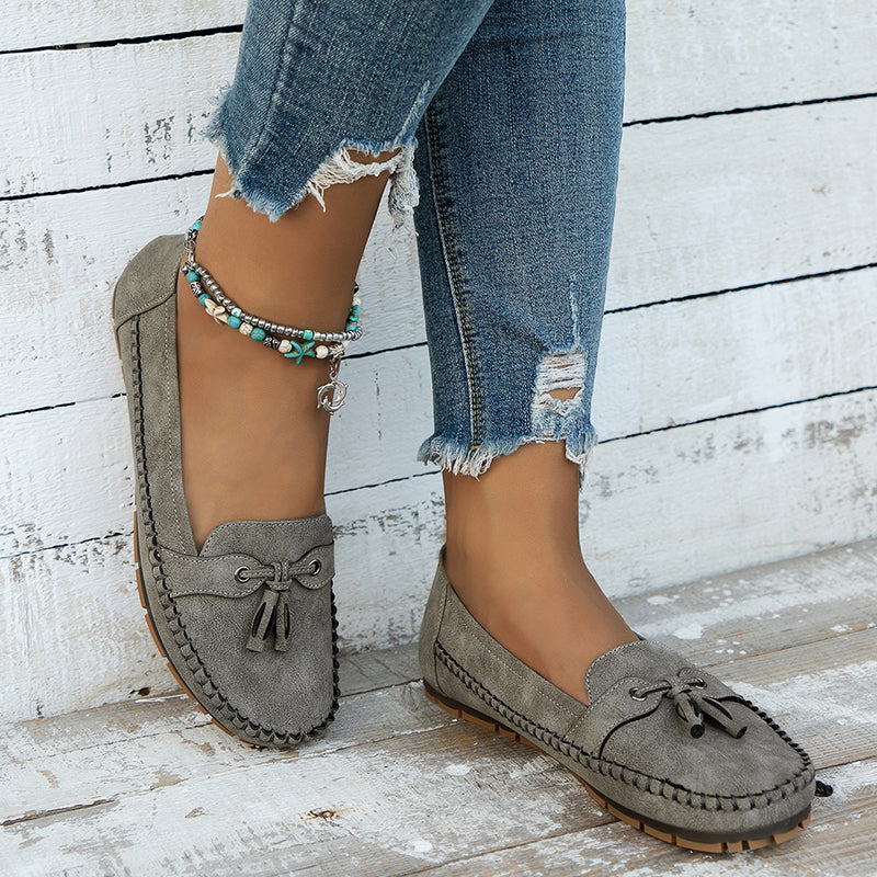 Ulyssa - Damen Loafers mit Schleifendetail und flexibler Sohle