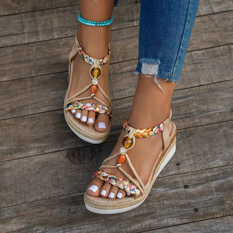 SANNE | Bequeme Sandalen mit Niedrigem Absatz für Jeden Sommeranlass