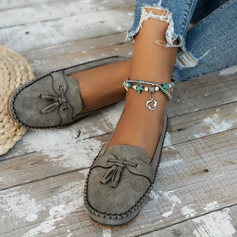Ulyssa - Damen Loafers mit Schleifendetail und flexibler Sohle