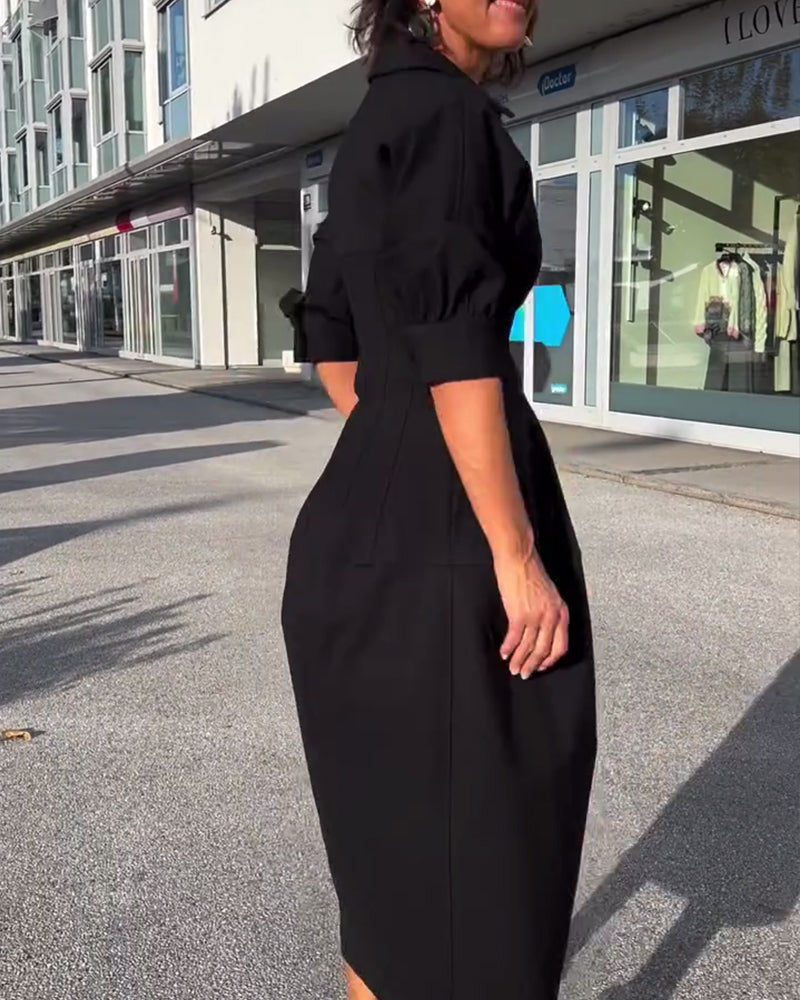 CATERINA | Midi-Kleid mit Eleganter Linie und Maximalem Komfort von Morgen bis Abend