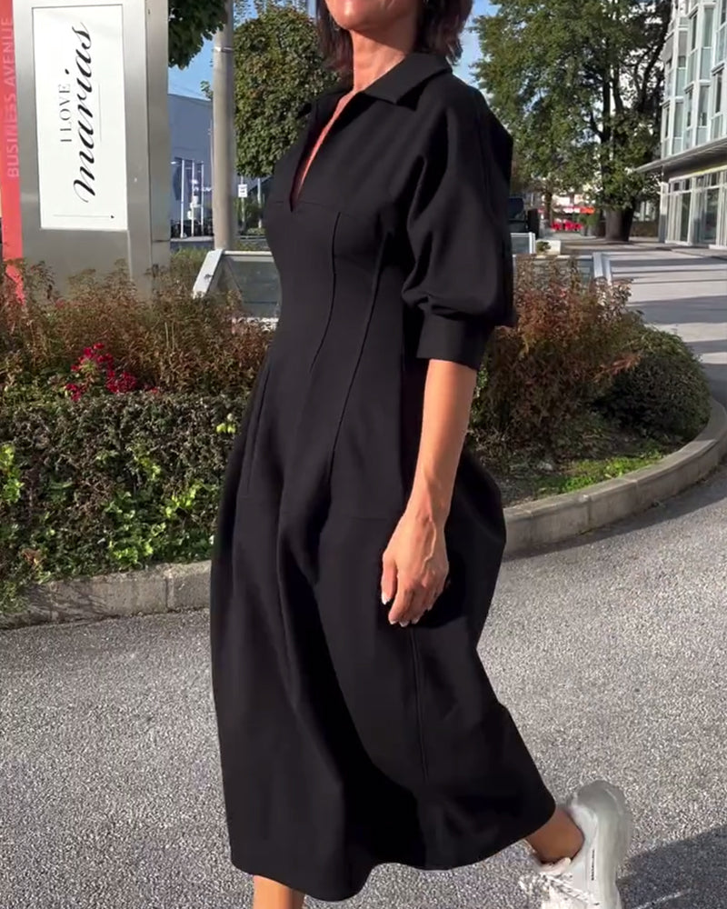 CATERINA | Midi-Kleid mit Eleganter Linie und Maximalem Komfort von Morgen bis Abend