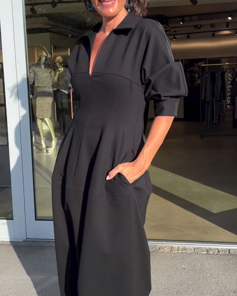 CATERINA | Midi-Kleid mit Eleganter Linie und Maximalem Komfort von Morgen bis Abend