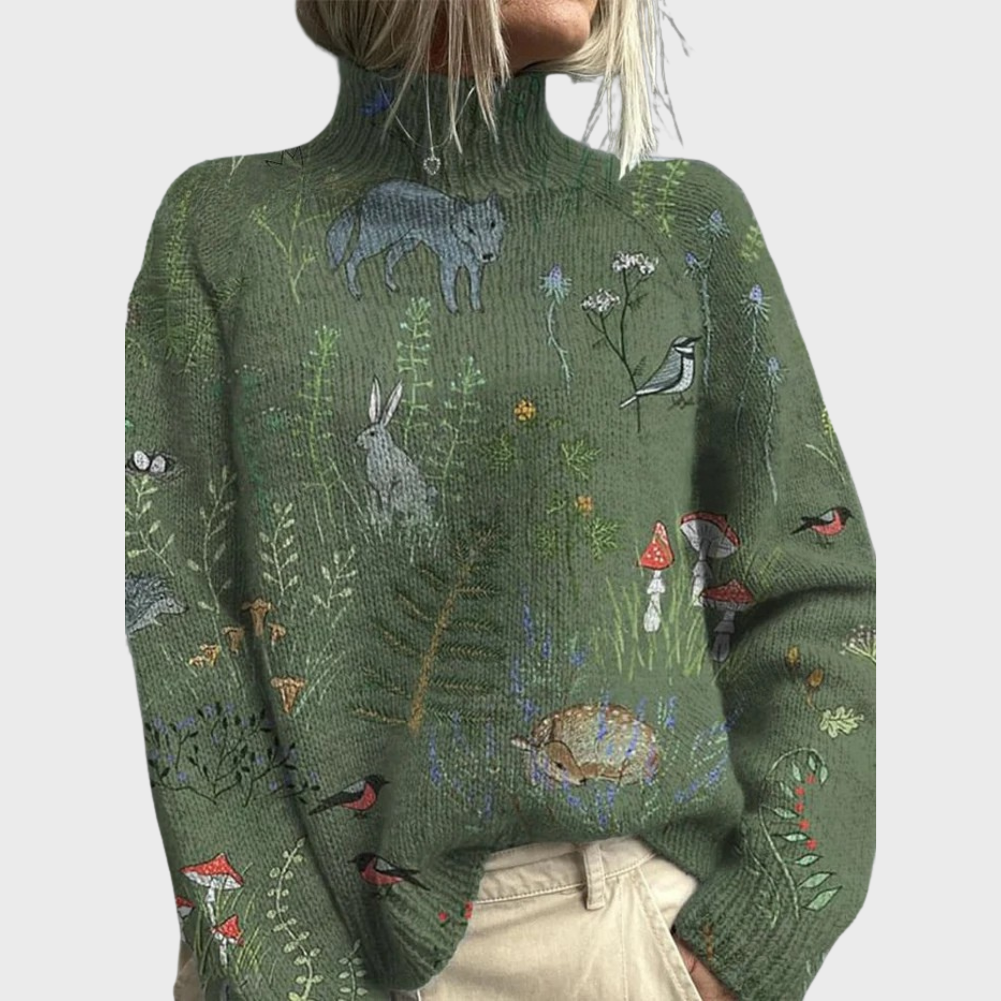 Hana | Mein Strickpullover mit von Wäldern inspiriertem Print