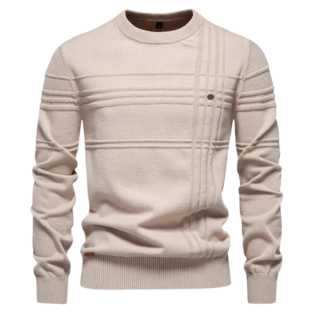 Bryson | Baumwoll-Herrenpullover mit Streifenmuster