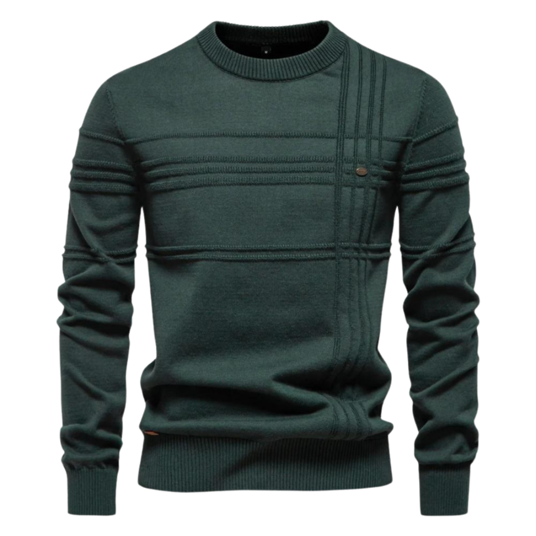Bryson | Baumwoll-Herrenpullover mit Streifenmuster