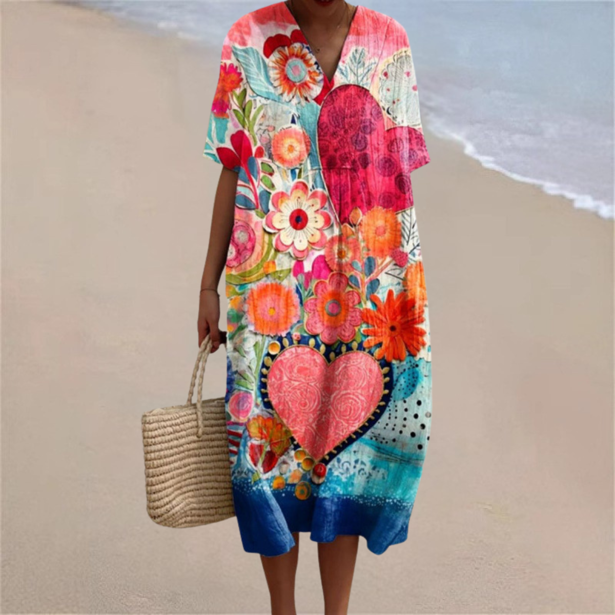 Narella™ | Kust Hart & Bloemen Kunst Jurk
