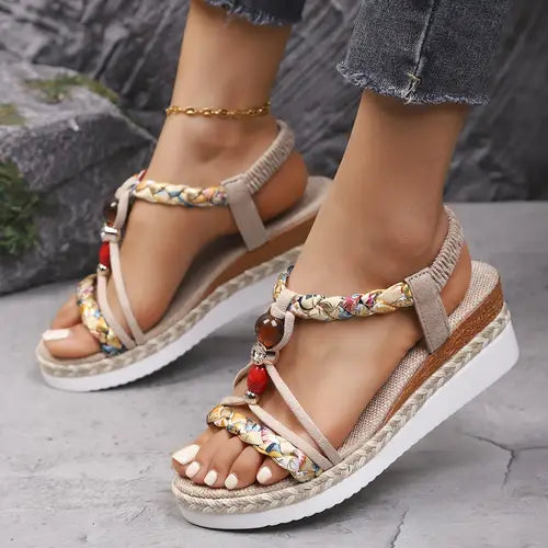 SANNE | Bequeme Sandalen mit Niedrigem Absatz für Jeden Sommeranlass
