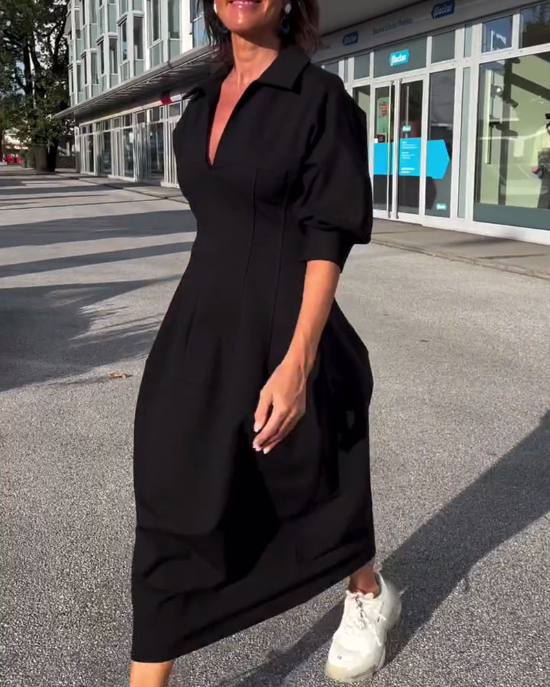 CATERINA | Midi-Kleid mit Eleganter Linie und Maximalem Komfort von Morgen bis Abend