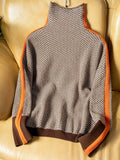 Clémence - Hochgeschlossene Pullover mit kontrastierenden Streifen