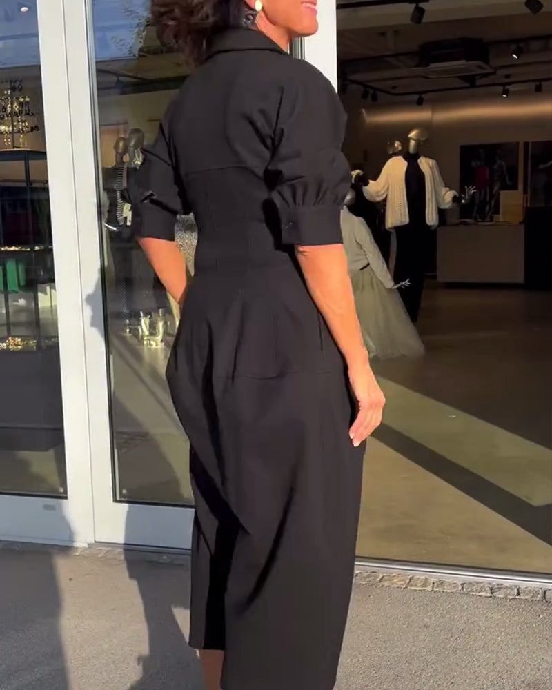 CATERINA | Midi-Kleid mit Eleganter Linie und Maximalem Komfort von Morgen bis Abend