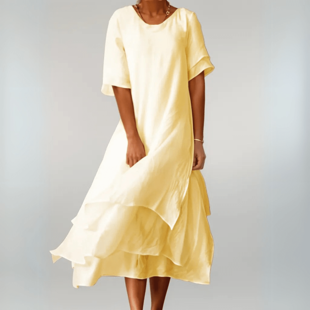Isilde - Elegantes Baumwoll-Maxikleid