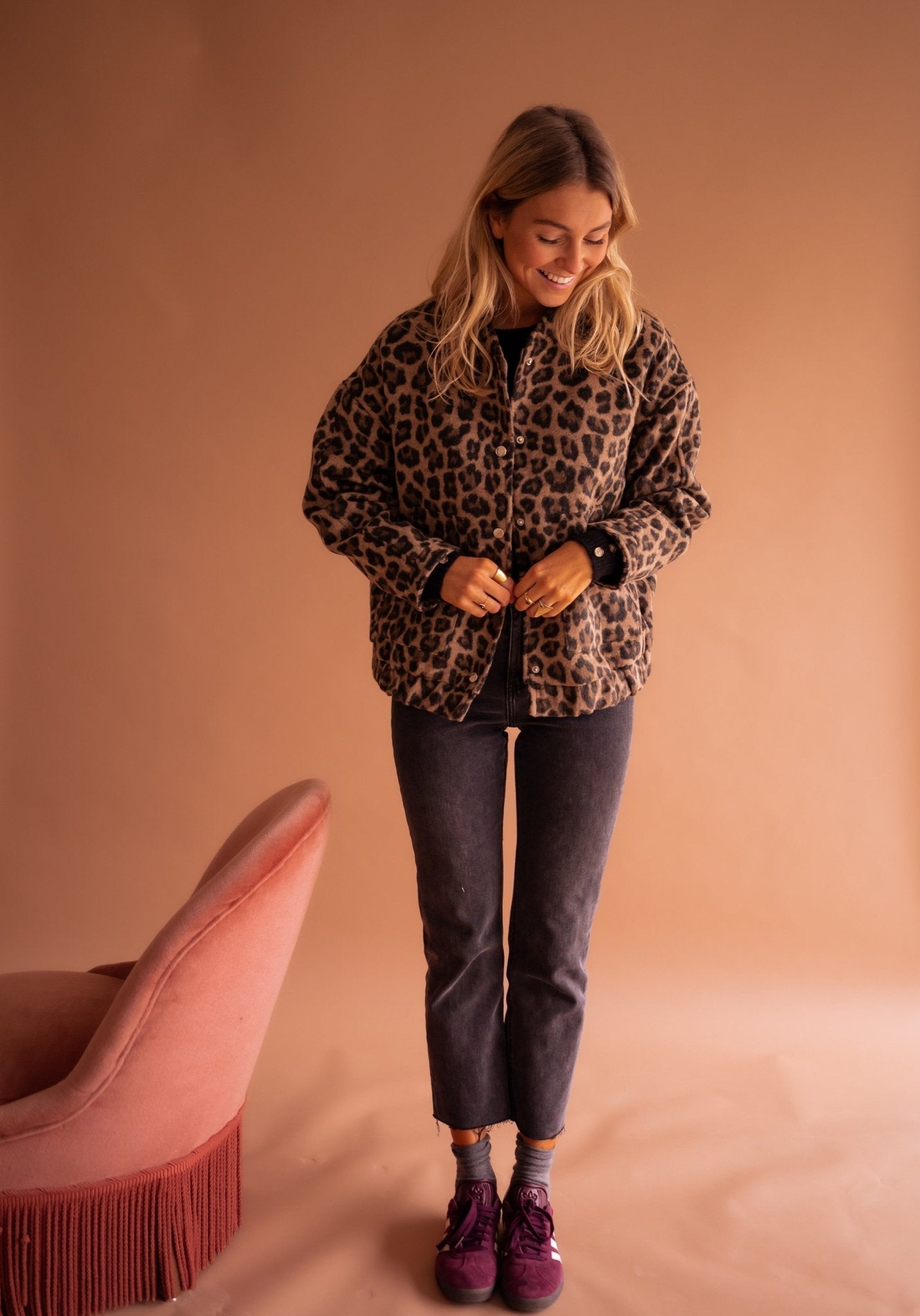 Luna | Trendy Damenjacke mit Leopardenmuster