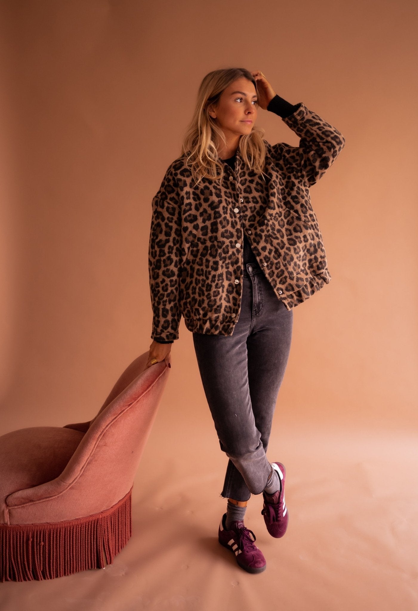 Luna | Trendy Damenjacke mit Leopardenmuster