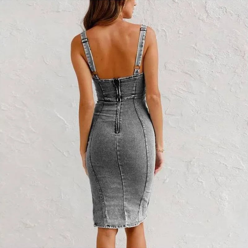 Mona | Denim-Camisole-Kleid